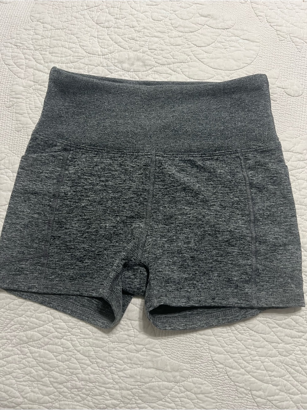 Zobha Women Biker Shorts with Pockets Gray Size S # 653